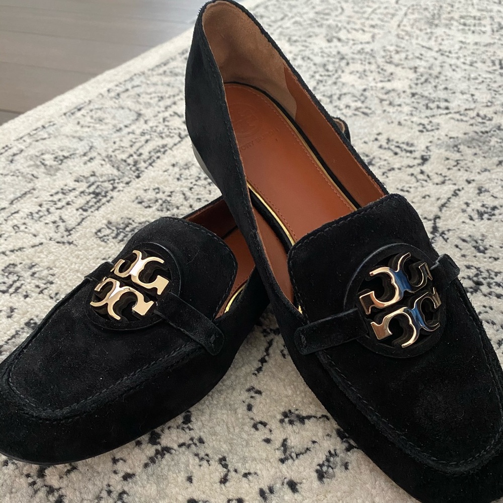 Tory Burch buckle flats black